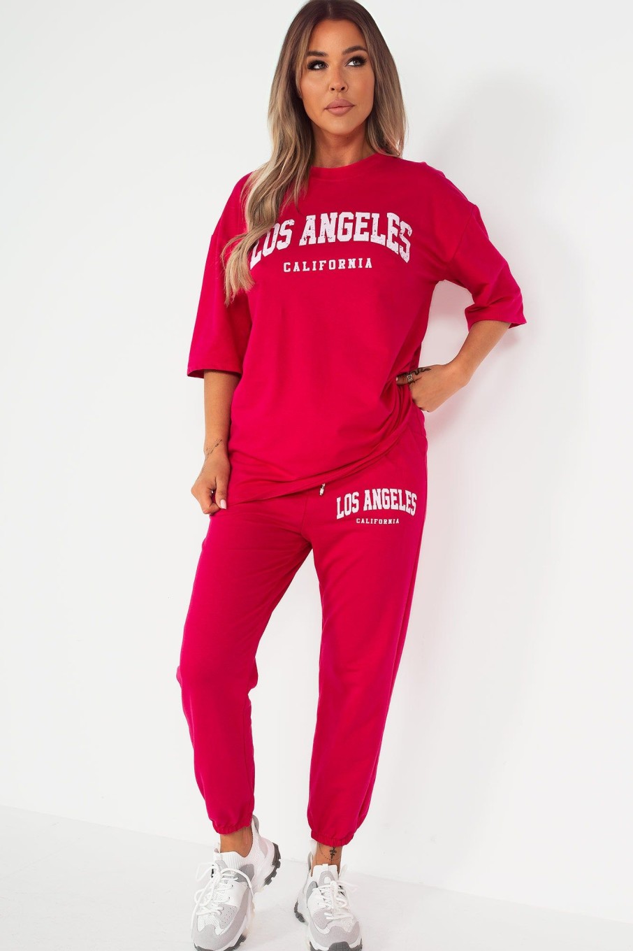 Clothing Willy Z | Lorenz Pink 'Los Angeles' Jogger Co Ord