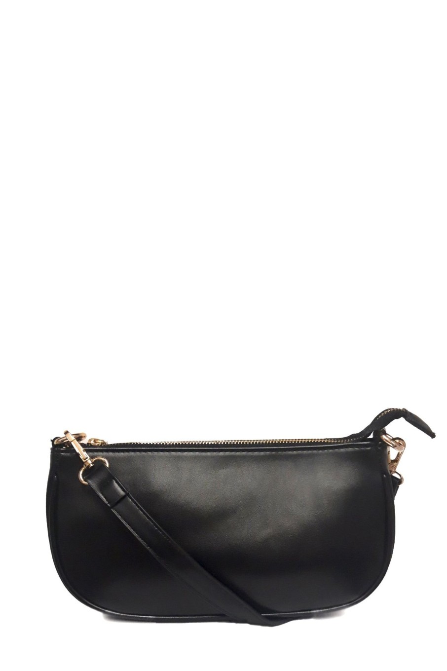 Clothing Impulse | Suzie Black Pu Layered Chain Bag