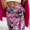 Clothing Estee Brown | Madelyn Navy And Pink Floral Skirt