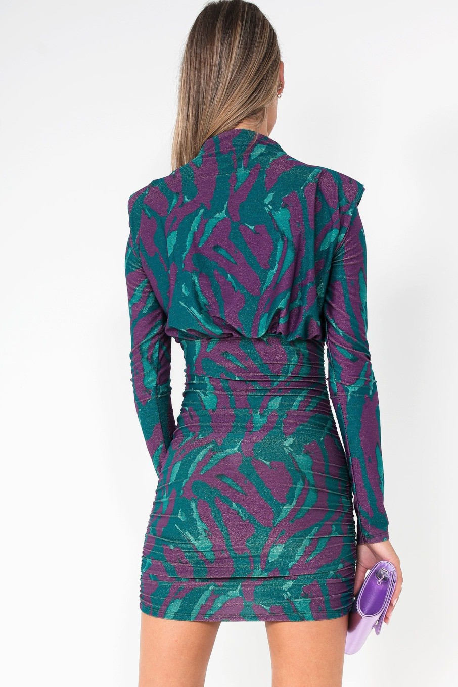 Clothing ally | Darla Teal Shimmer Print Dress