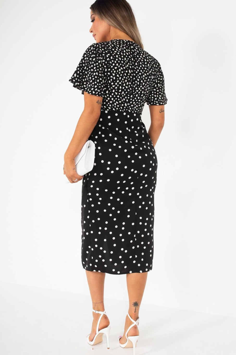 Clothing Girl in Mind | Girl In Mind Scarlet Monochrome Polka Dot Dress