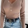 Clothing Giorgia | Chloe Taupe Knit Bodysuit