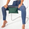 Clothing Koko | Nettie Dark Green Suedette Envelope Clutch Bag