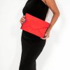 Bags Koko | Diana Red Suedette Envelope Clutch