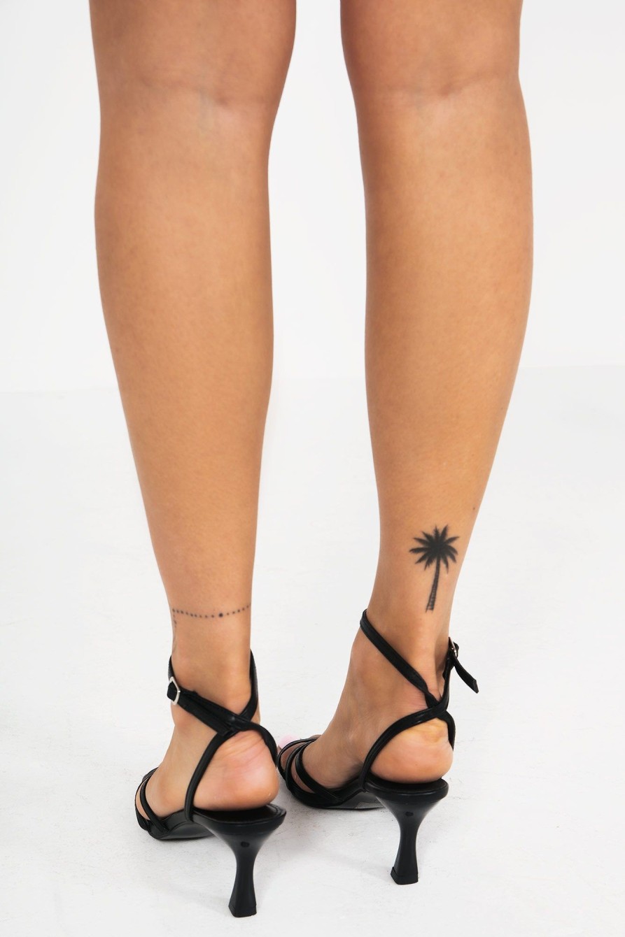 Clothing No Doubt | Fae Black Strappy Heels