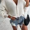 Clothing Willy Z | Ari Cream Chunky Knit Cardigan