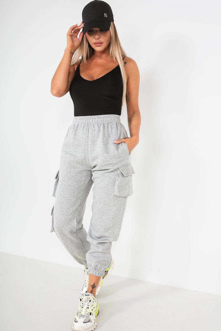 Clothing Style Wise | Zucca Grey Utility Joggers