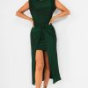 Clothing Copper Rose | Keira Green Shimmer Sleeveless Dress