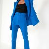 Clothing In Vogue | Kaisley Royal Blue Padded Shoulder Blazer