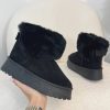 Clothing Ideal | Qyra Black Suedette Platform Boots