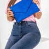 Bags Koko | Diana Royal Blue Suedette Envelope Clutch