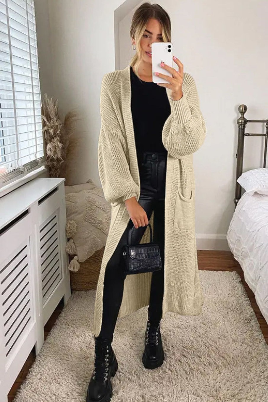 Clothing style wise | Amira Stone Chunky Knit Cardigan