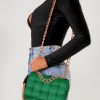 Bags Koko | Panthea Green Woven Cross Body Bag