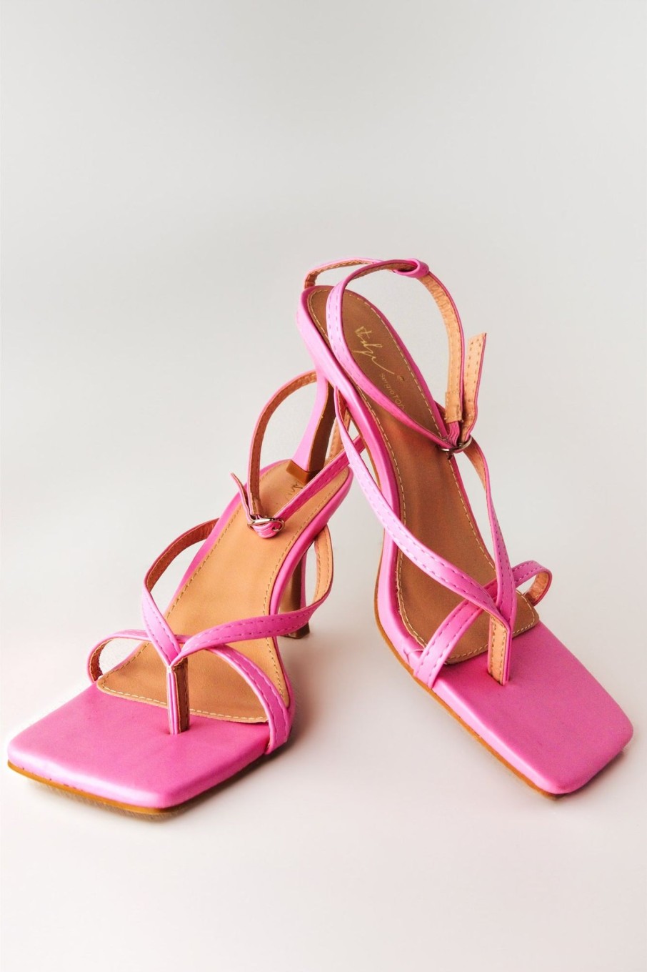 Clothing No Doubt | Cassie Pink Toe Post Heels