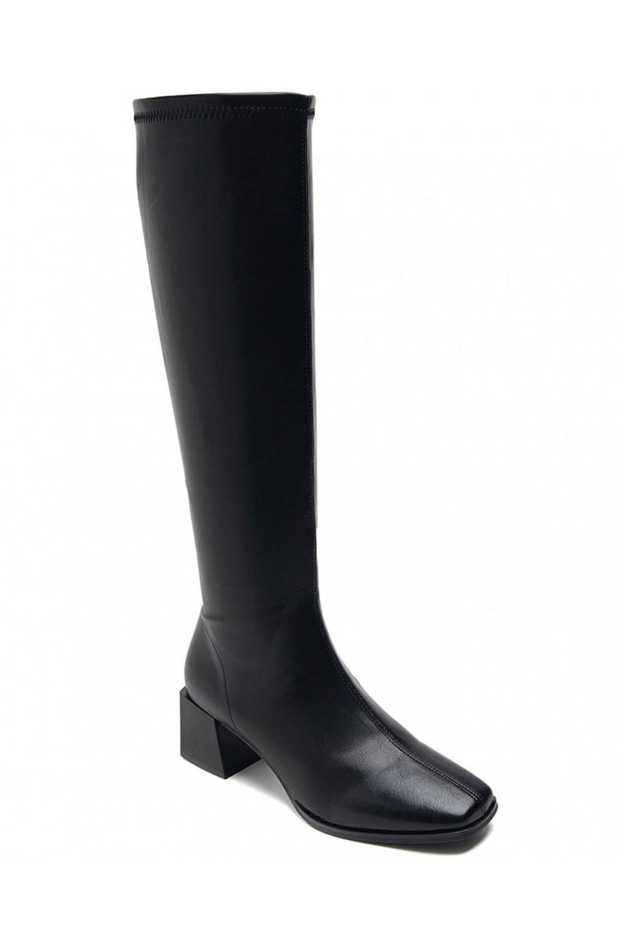 Clothing Ideal | Oline Black Faux Leather Boots