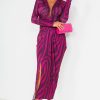 Clothing ally | Ida Purple Zebra Print Dress