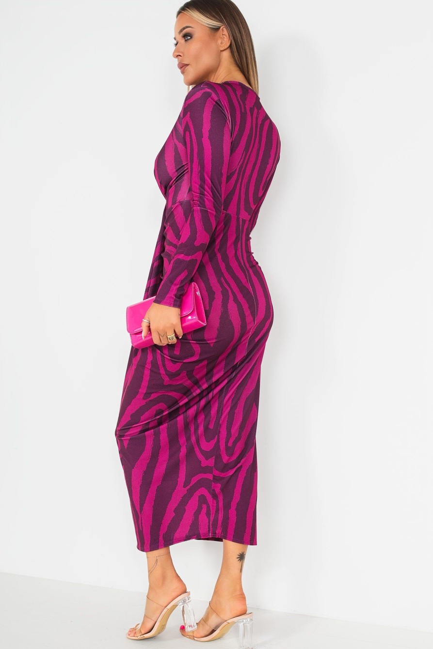 Clothing ally | Ida Purple Zebra Print Dress