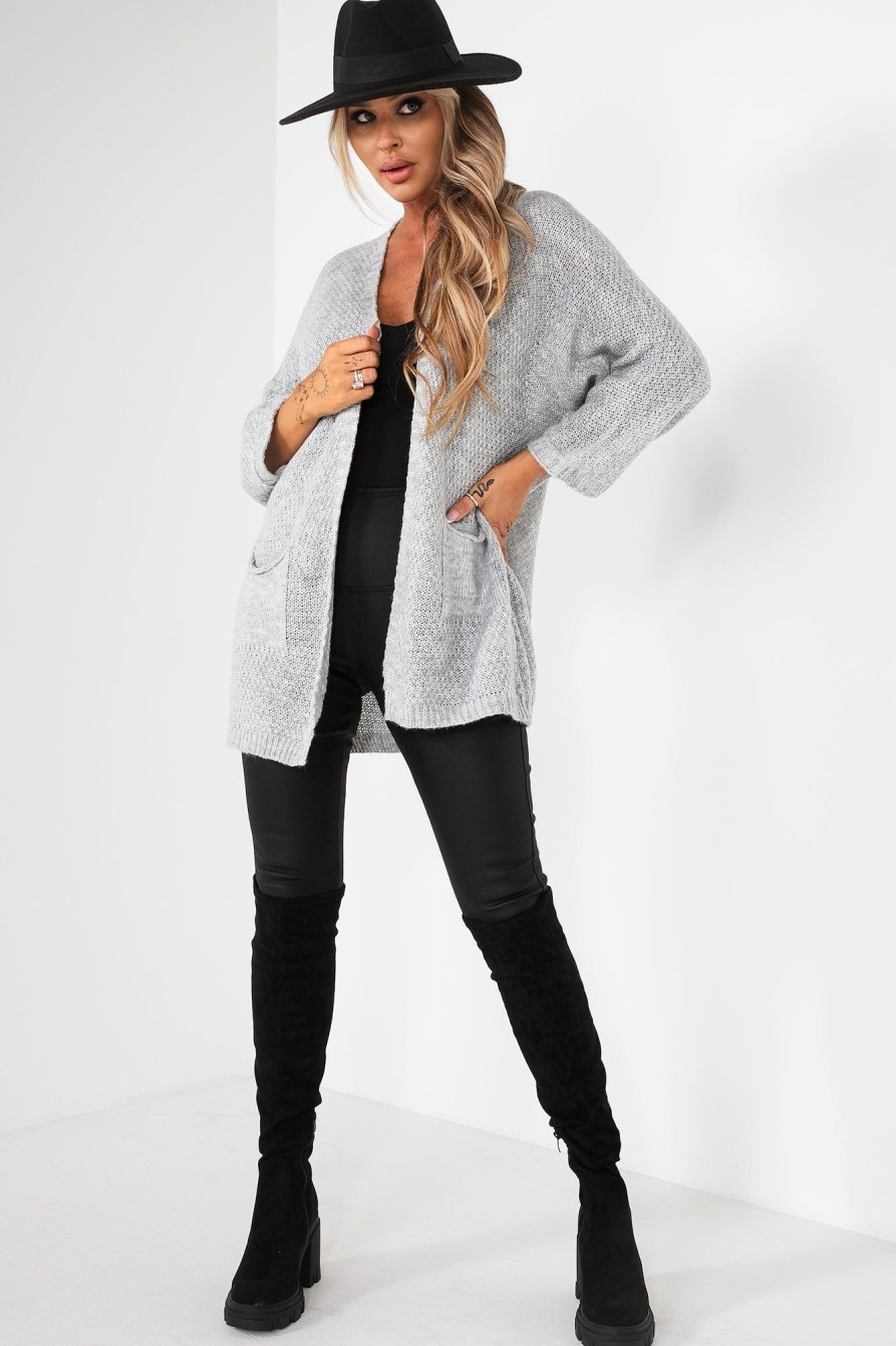 Clothing Willy Z | Karina Grey Knit Cardigan