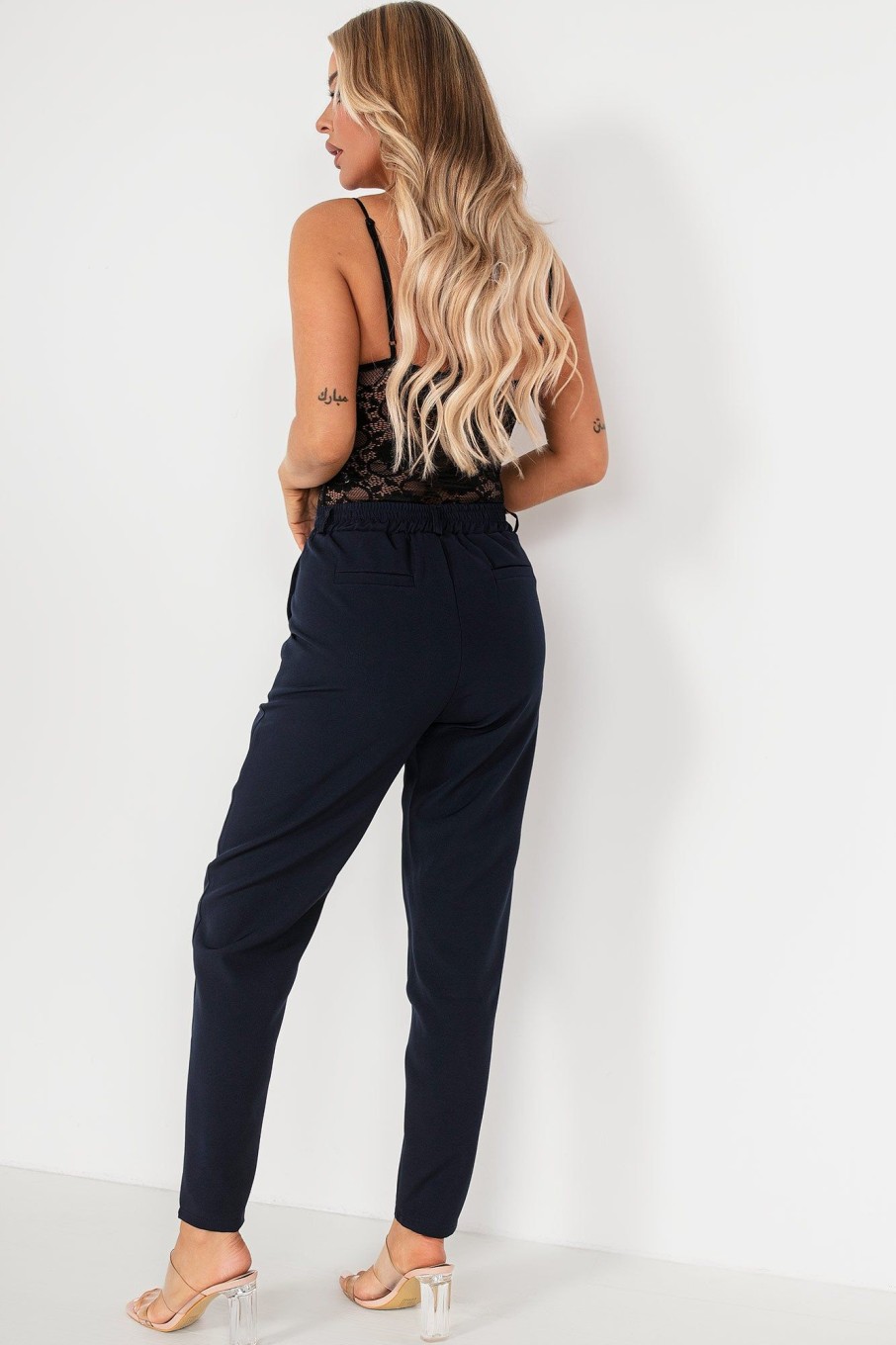 Clothing Madison Paris | Jenna Navy Tailored Trousers