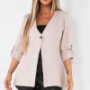 Clothing Willy Z | Talia Nude Long Sleeve Jacket