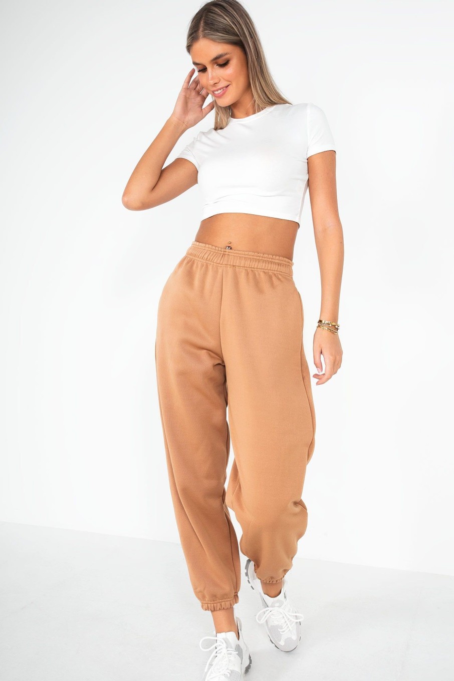 Clothing Style Wise | Olivia Camel Oversized Joggers