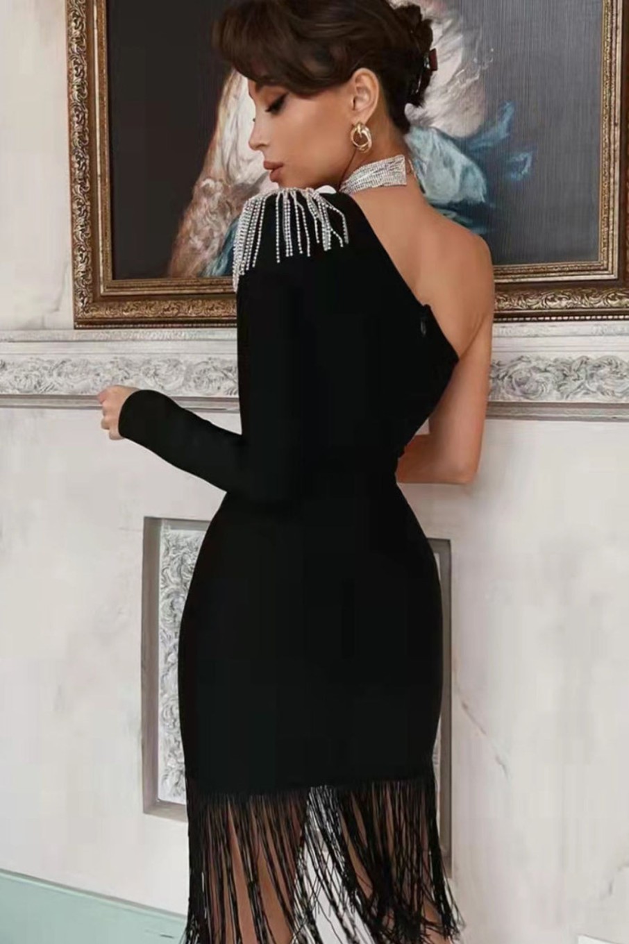 Clothing Soky u0026 Soka | Yolanda Black One Shoulder Dress