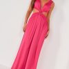 Clothing Retro | Kaiden Pink Cut Out Maxi Dress