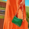 Clothing Koko | Tillie Green Croc Shoulder Bag