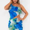 Clothing Pure Fashion | Becca Blue Mesh Print Skirt Co-Ord