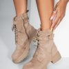 Clothing No Doubt | Callie Camel Suedette Biker Boots