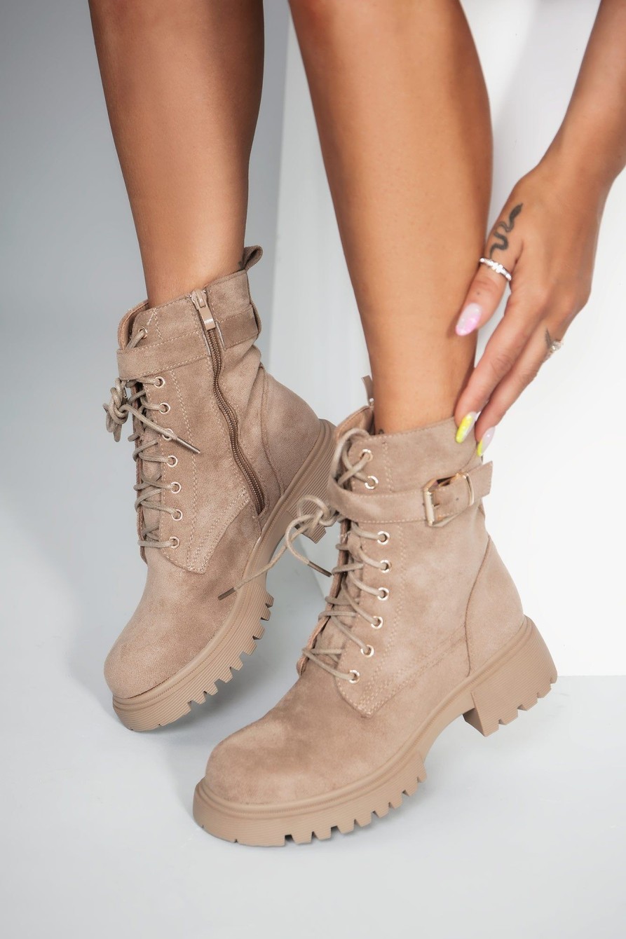 Clothing No Doubt | Callie Camel Suedette Biker Boots