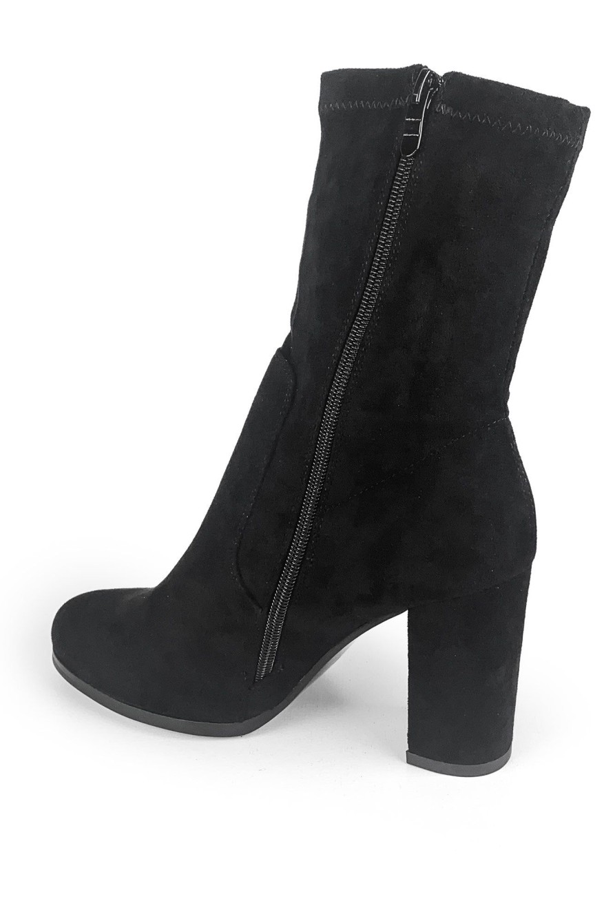 Clothing No Doubt | Josie Black Suedette Boots