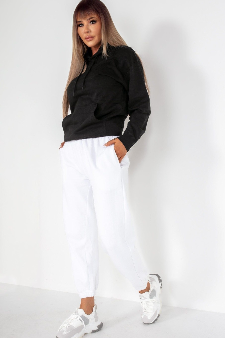 Clothing Style Wise | Olivia White Oversized Joggers