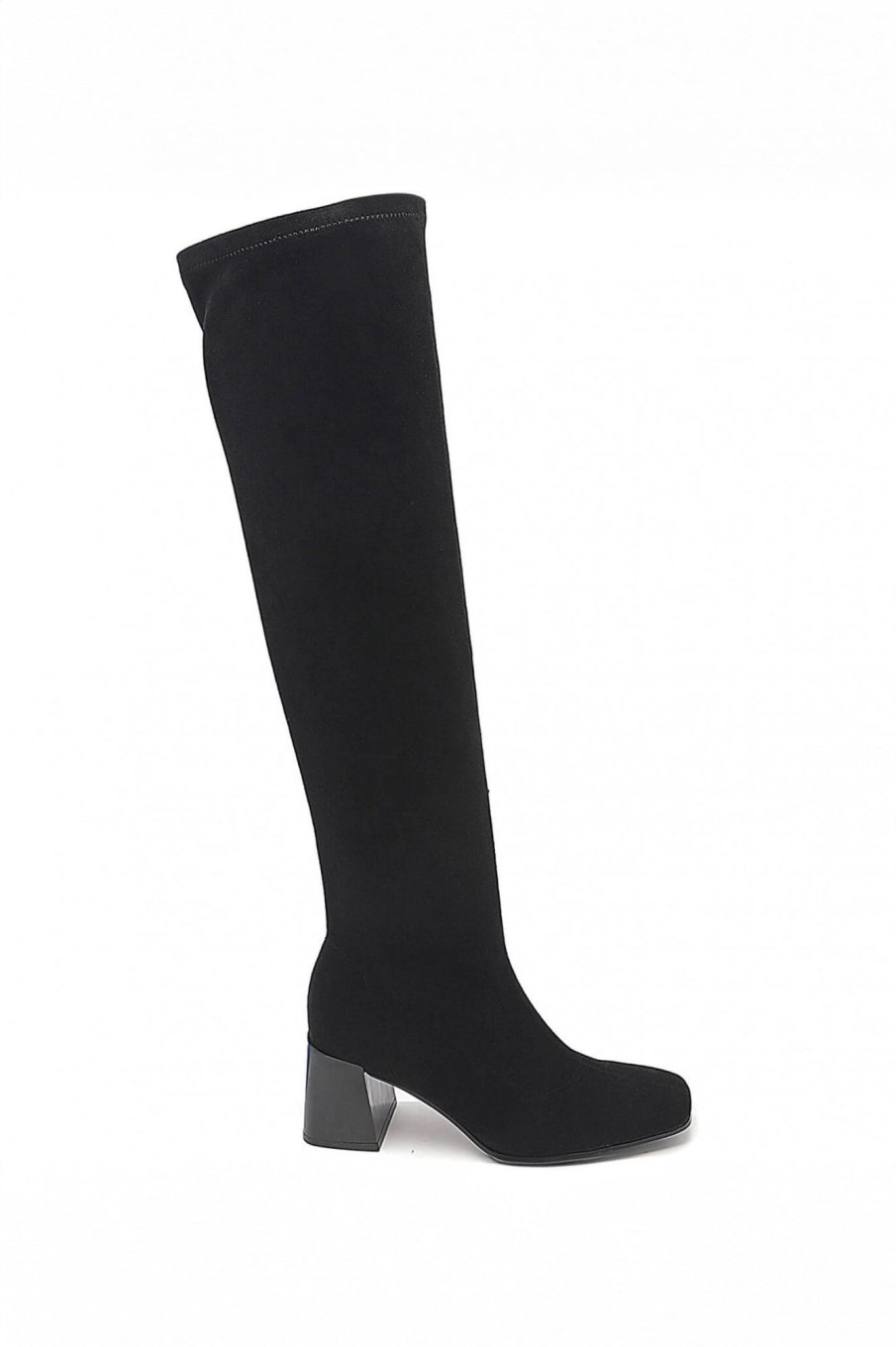 Clothing ally | Halley Black Suedette Knee High Boots