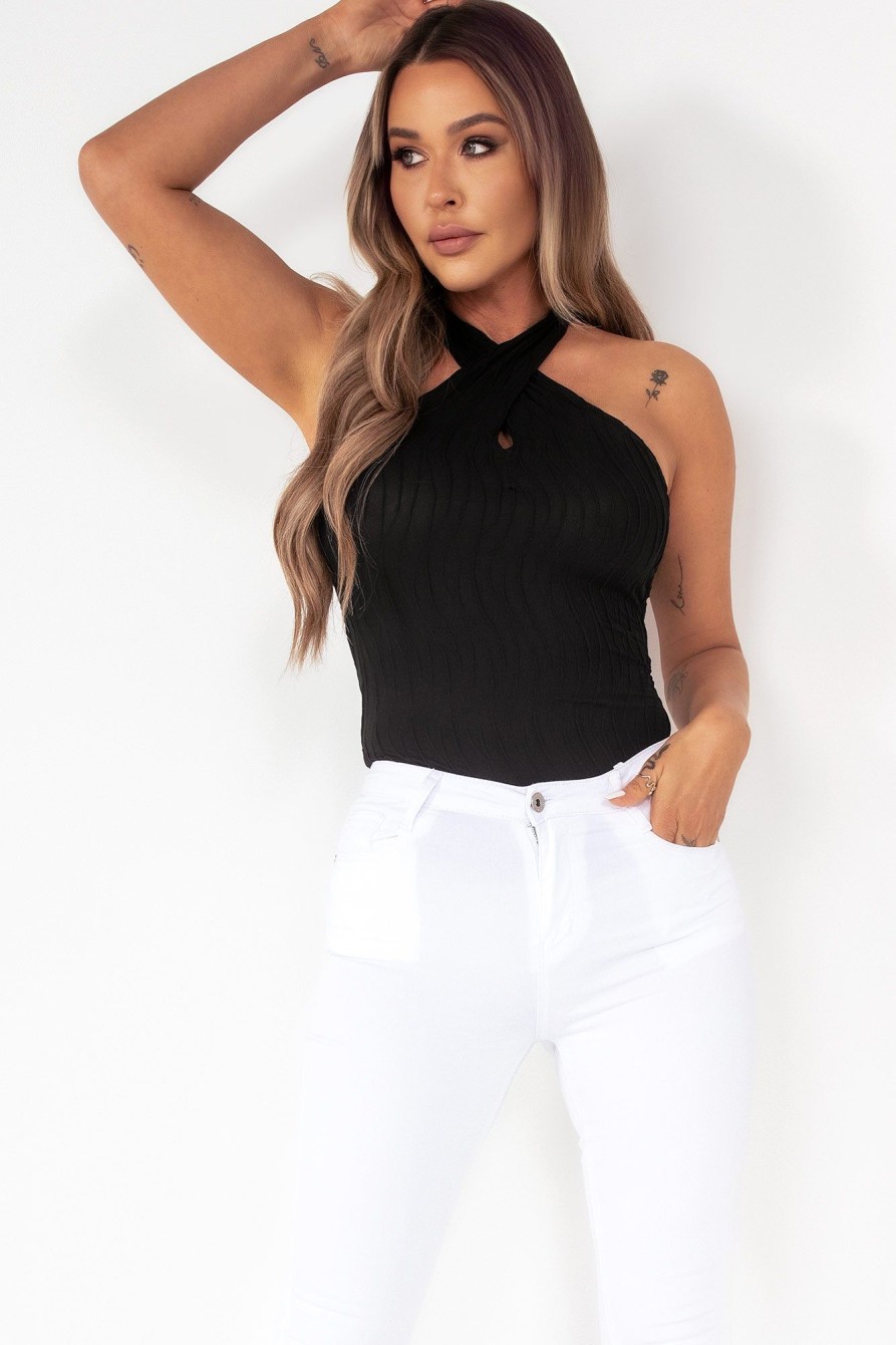 Clothing style wise | Emer Black Textured Top