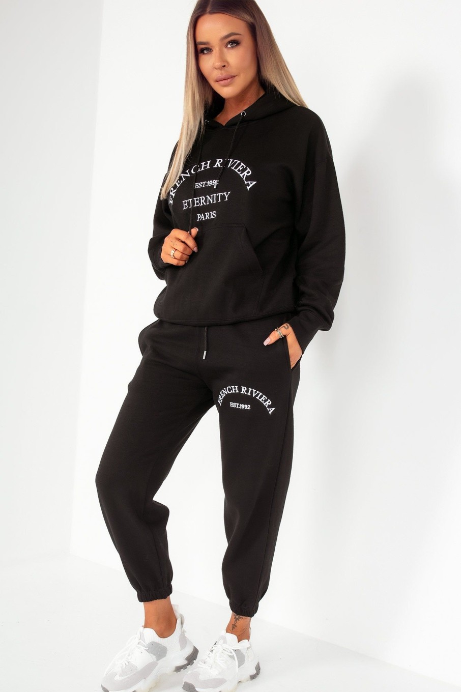 Clothing Style Wise | Zarina Black 'French Riviera' Jogger Co Ord