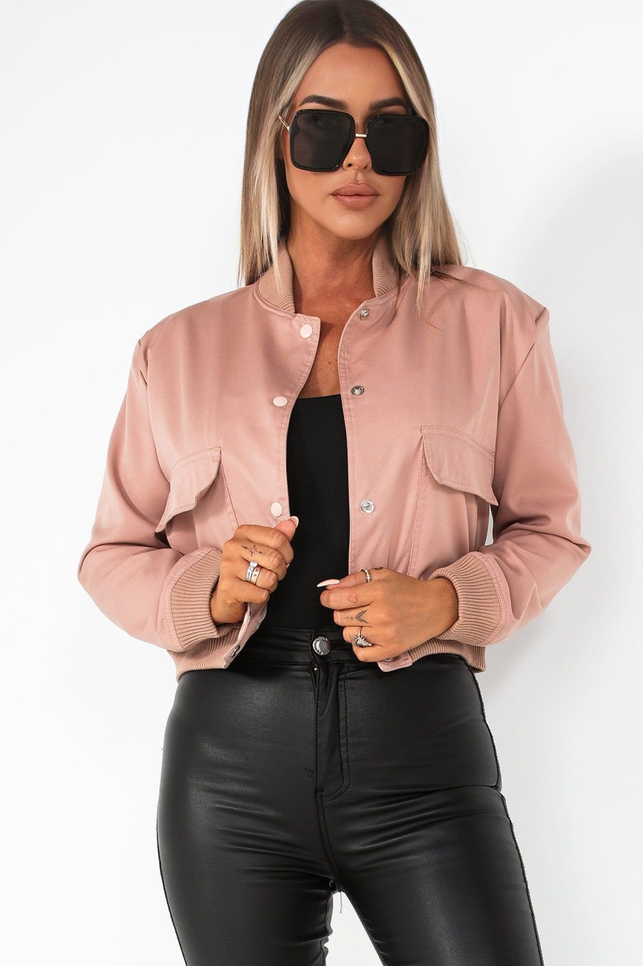 Clothing style wise | Danica Dusty Pink Bomber Jacket