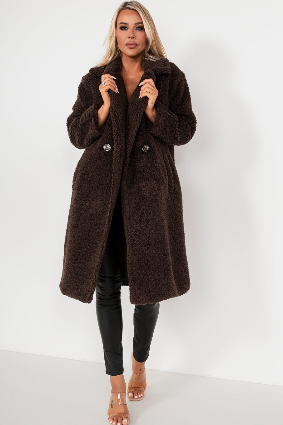 Clothing Yu u0026 Me | Alexis Chocolate Teddy Coat