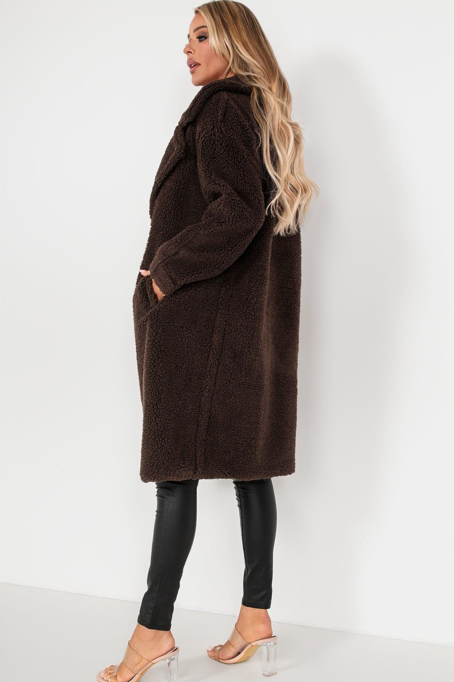 Clothing Yu u0026 Me | Alexis Chocolate Teddy Coat