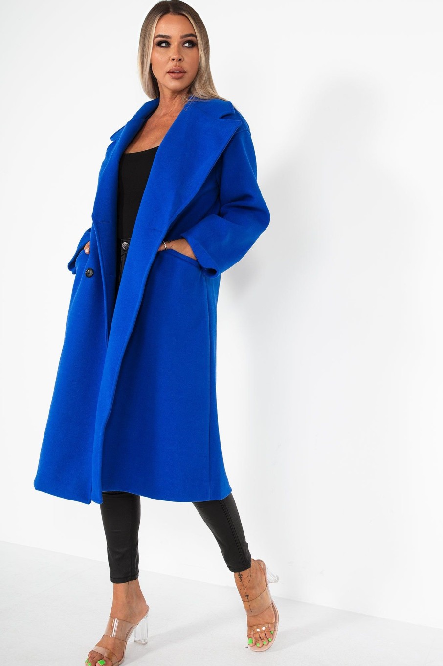 Clothing Copper Rose | Micaela Blue Longline Coat