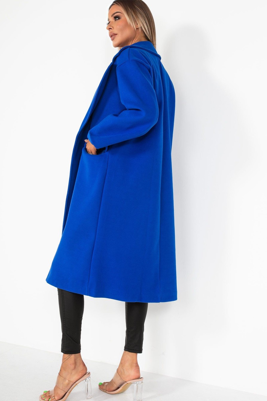 Clothing Copper Rose | Micaela Blue Longline Coat