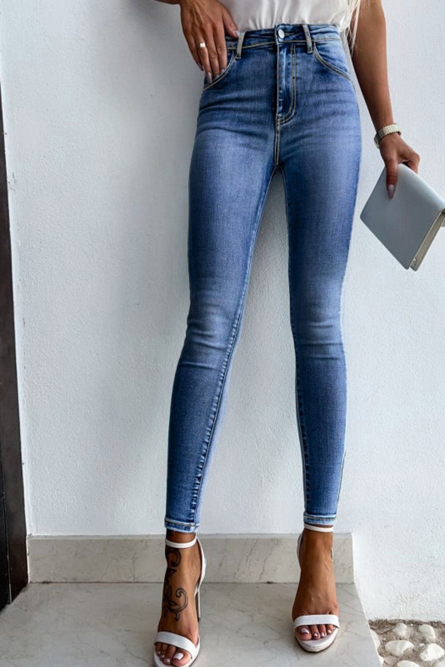 Clothing Estee Brown | Daphne Blue Push Up Skinny Jeans