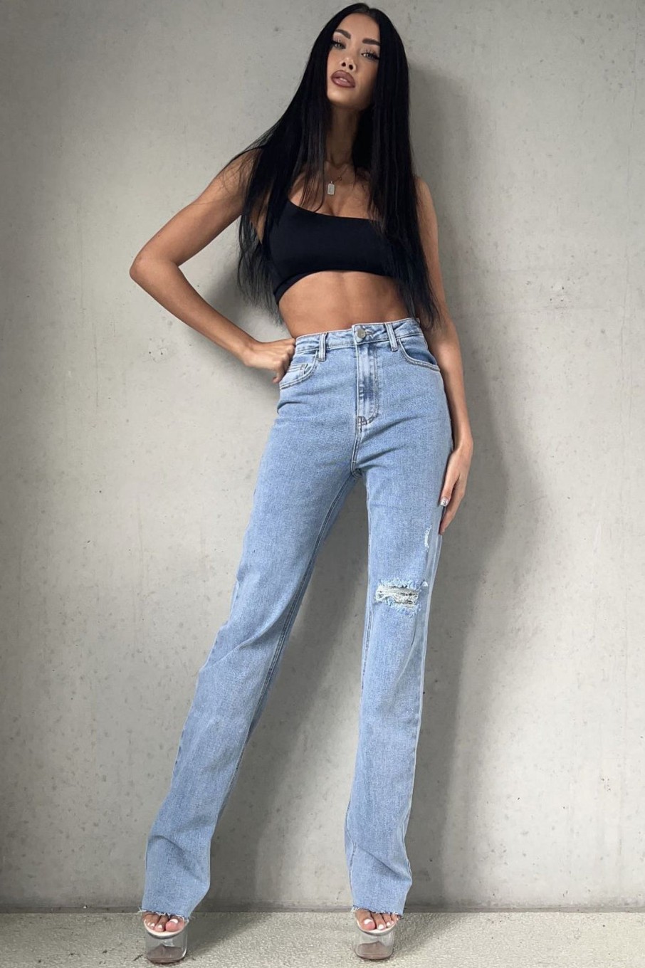 Clothing Redial | Jayden Blue Extra Long Straight Leg Jeans