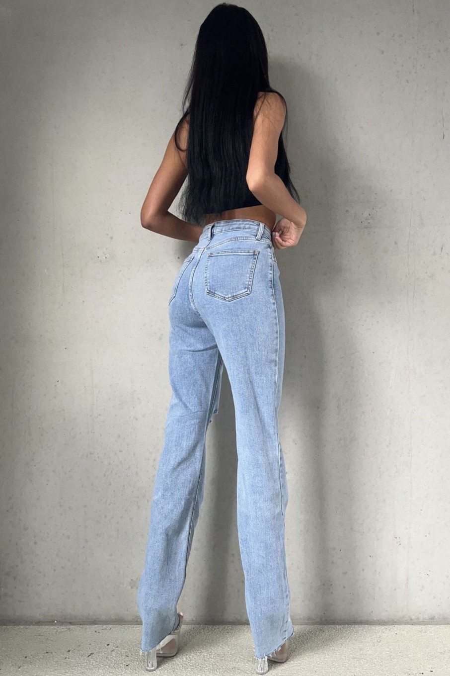 Clothing Redial | Jayden Blue Extra Long Straight Leg Jeans