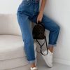 Clothing Estee Brown | Zina Dark Blue Mom Jeans