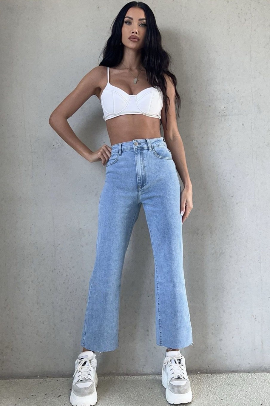 Clothing Redial | Fiadh Light Blue Straight Leg Jeans