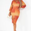 Clothing Girl in Mind | Girl In Mind Harriet Orange Glitter Ombre Dress