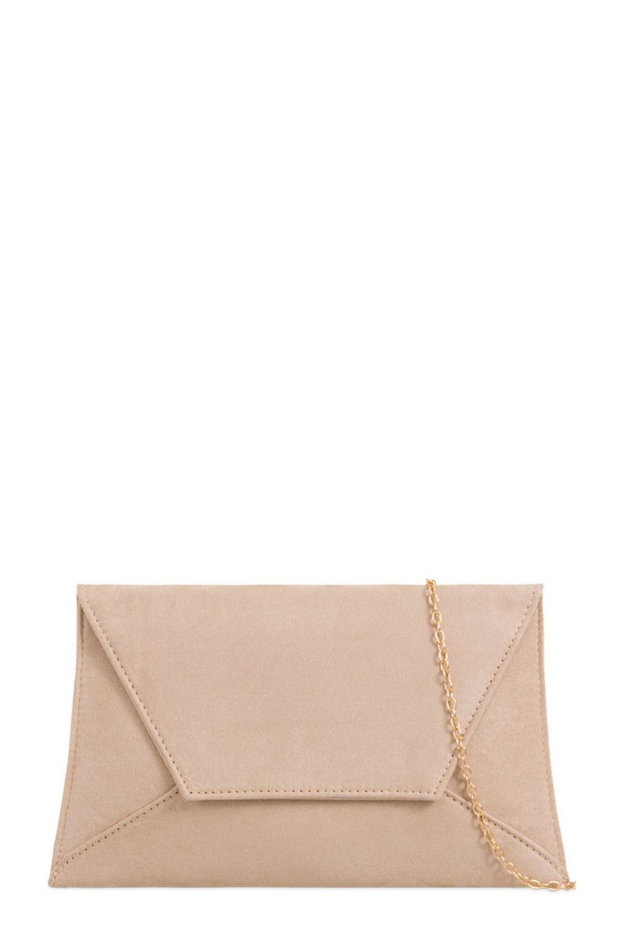 Bags Koko | Nettie Nude Suedette Envelope Clutch Bag