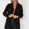 Clothing Willy Z | Layla Black Ruched Sleeve Blazer