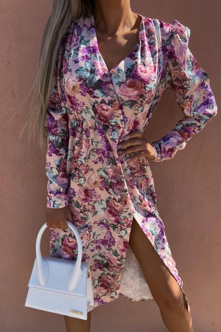 Clothing Estee Brown | Leliana Pink Floral Wrap Dress